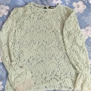 Lace green top